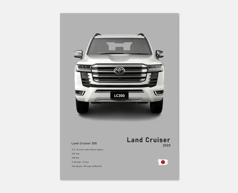 تابلو ماشینی طرح Land Cruiser 300