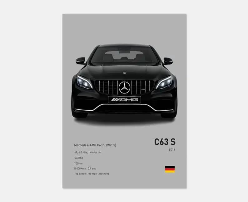 تابلو ماشینی طرح Benz C63 S