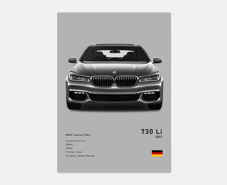 تابلو ماشینی طرح BMW 730Li
