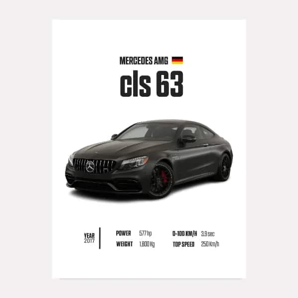 تابلو ماشینی طرح از بقل CLS63