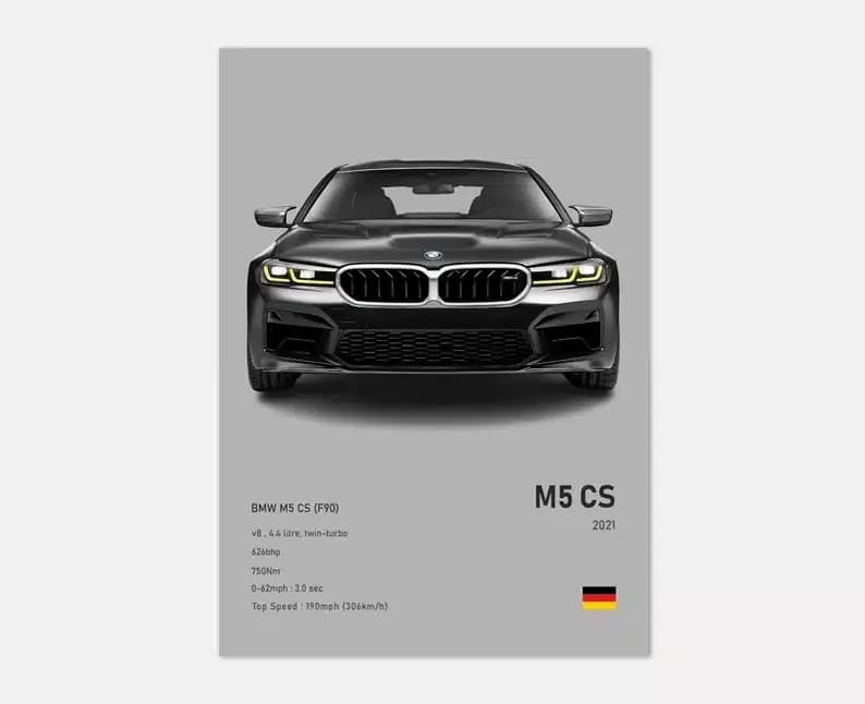 تابلو ماشینی طرح BMW M5 CS F90