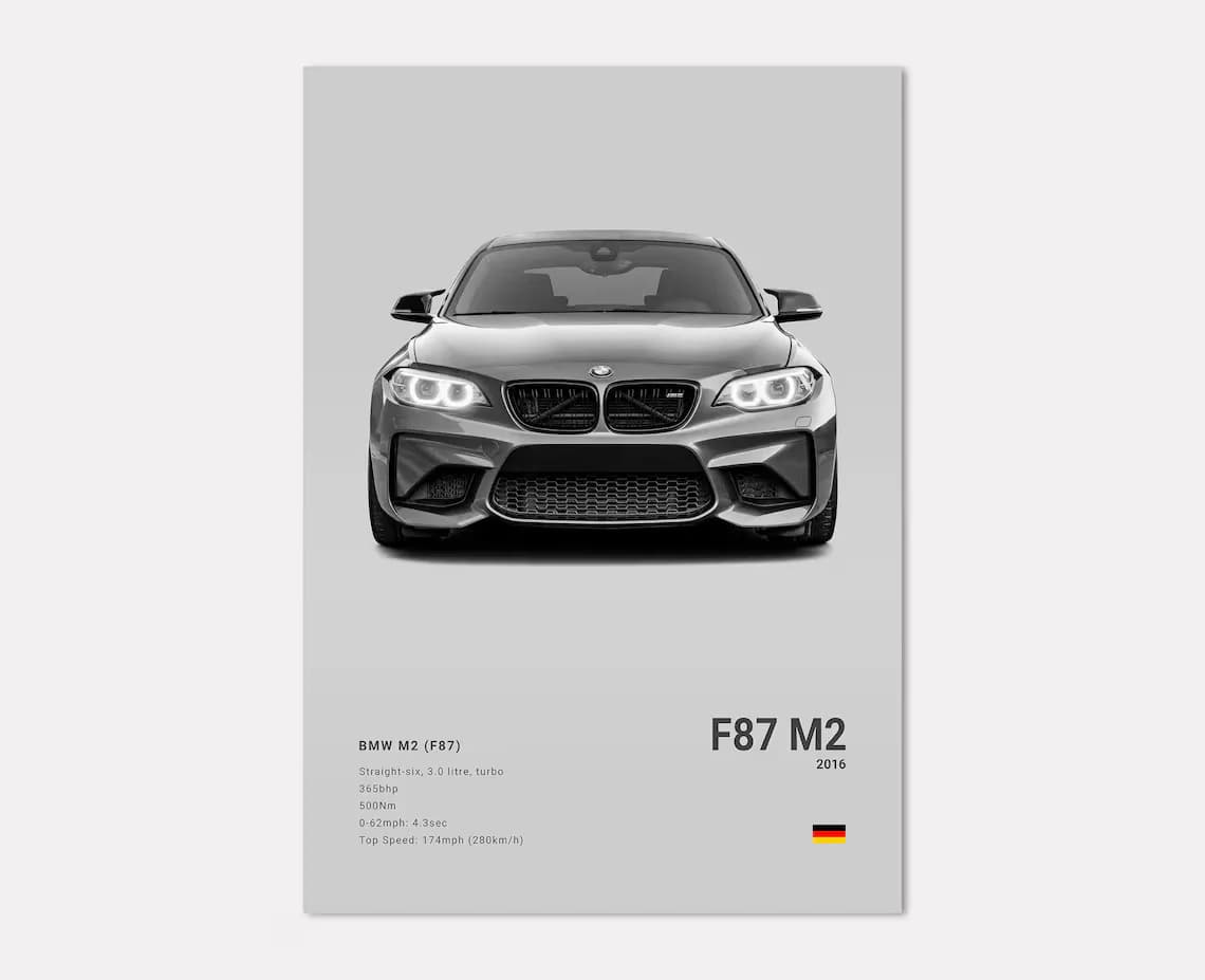تابلو ماشینی طرح BMW M2 F87