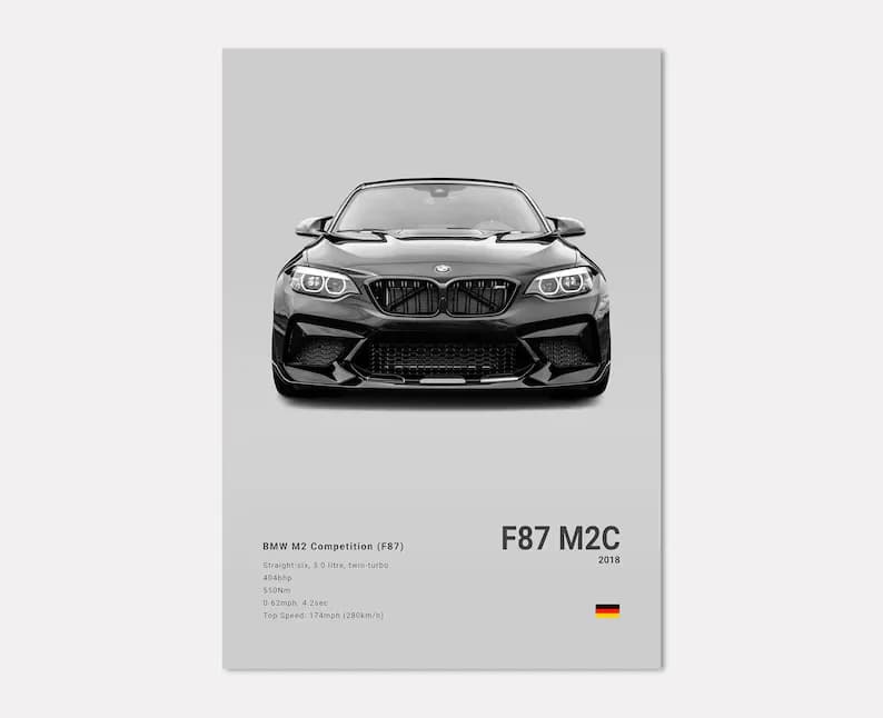 تابلو ماشینی طرح BMW M2 Competition F87