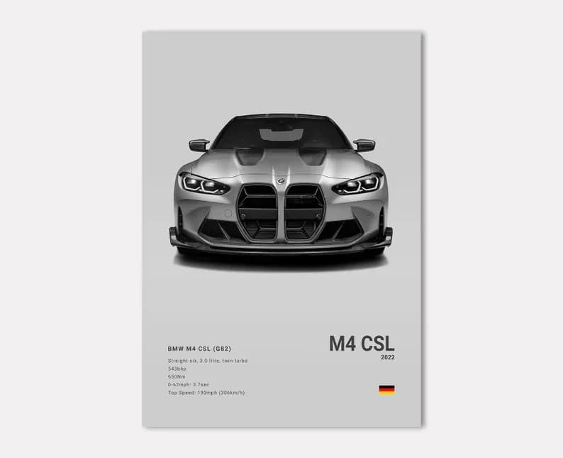 تابلو ماشینی طرح BMW M4 G82 CSL 2022